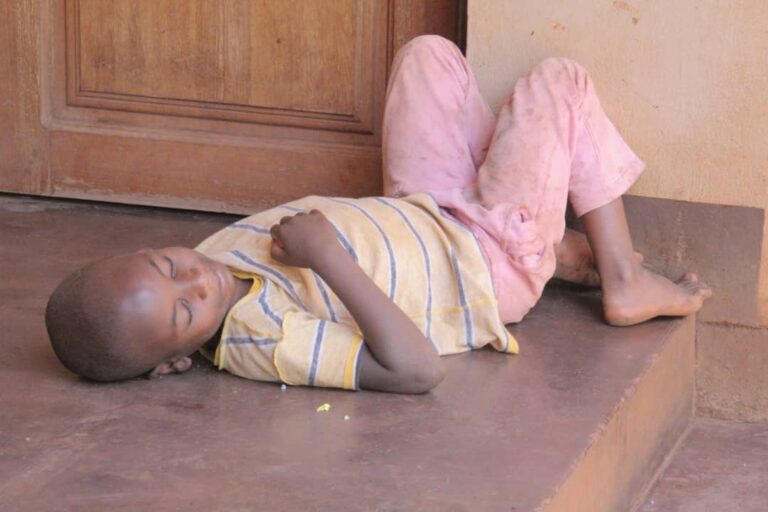 msamaria orphanage child on floor